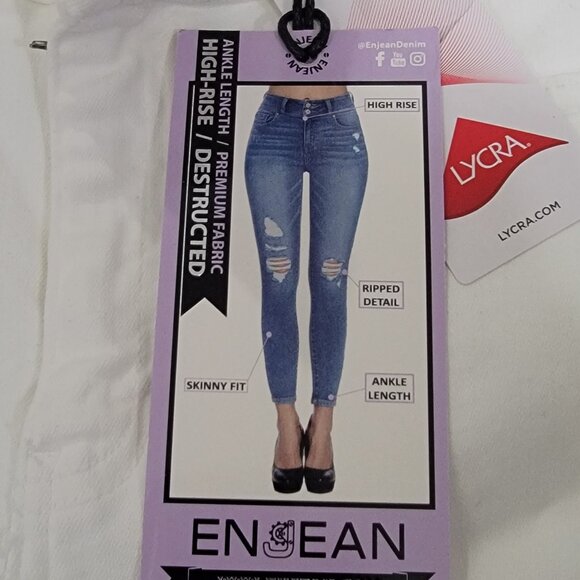 Enjean White Distressed Jeans - Picture 10 of 11